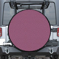 Pink And Black Zigzag Pattern Print Tire Cover