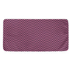 Pink And Black Zigzag Pattern Print Towel