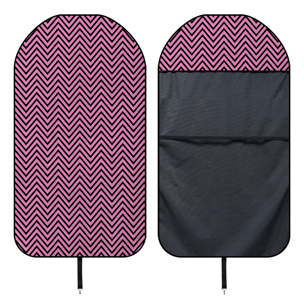 Pink And Black Zigzag Pattern Print Waterproof Car Seat Cover