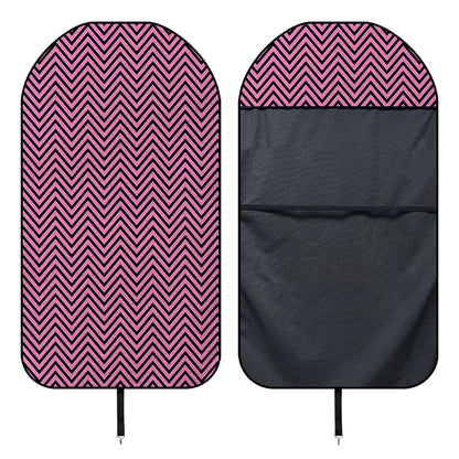 Pink And Black Zigzag Pattern Print Waterproof Car Seat Cover