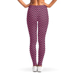 Pink And Black Zigzag Pattern Print Women's Leggings