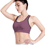 Pink And Black Zigzag Pattern Print Women's Sports Bra