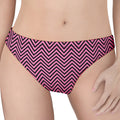 Pink And Black Zigzag Pattern Print Women's Thong