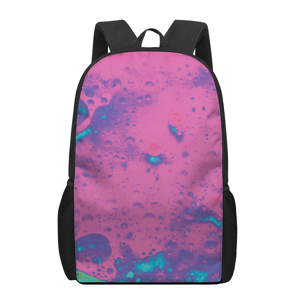 Pink And Blue Acid Melt Print 17 Inch Backpack