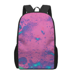 Pink And Blue Acid Melt Print 17 Inch Backpack