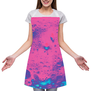 Pink And Blue Acid Melt Print Adjustable Apron