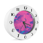 Pink And Blue Acid Melt Print Alarm Clock