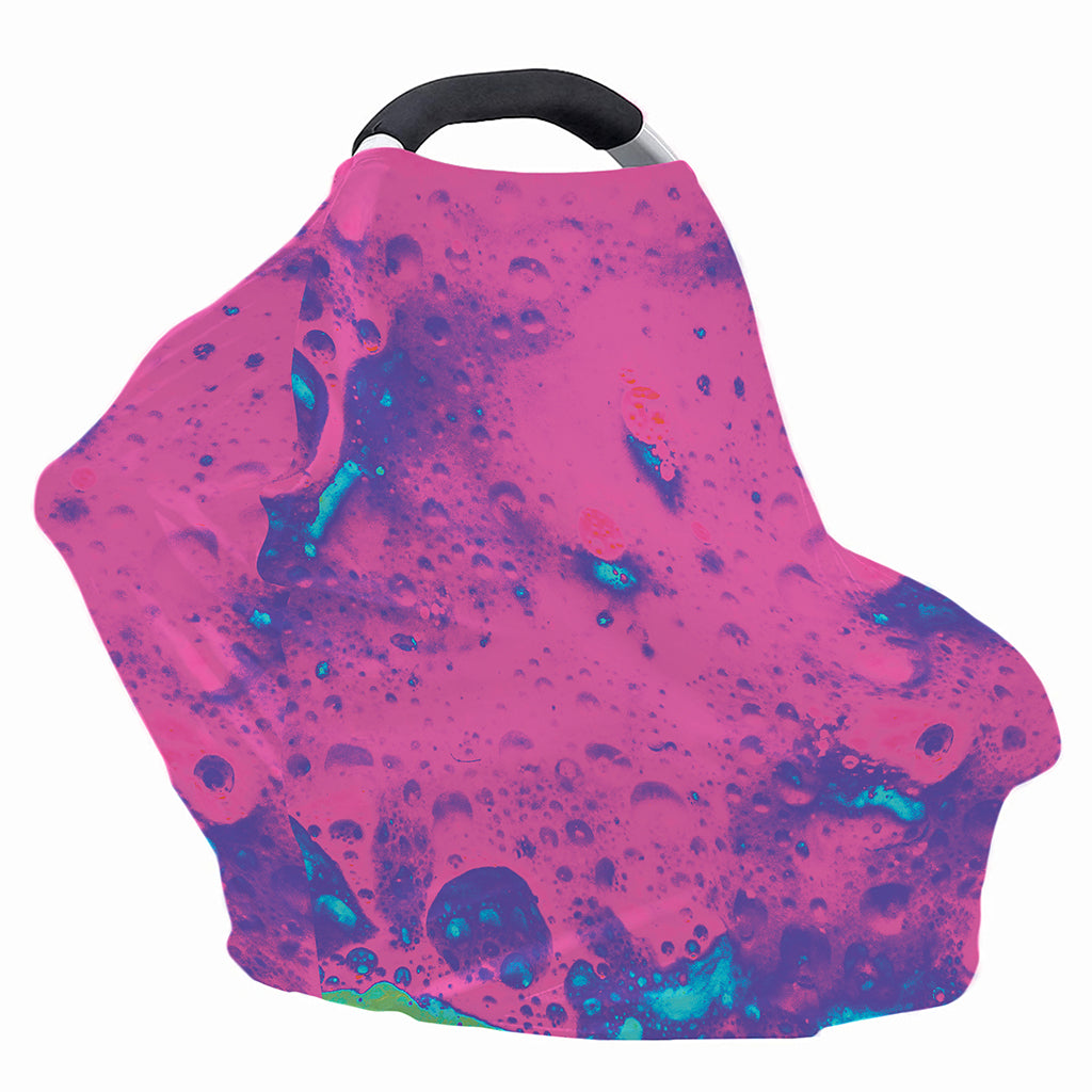 Pink And Blue Acid Melt Print Baby Seat Cover