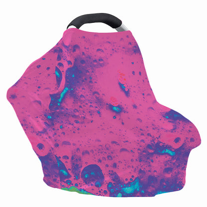 Pink And Blue Acid Melt Print Baby Seat Cover