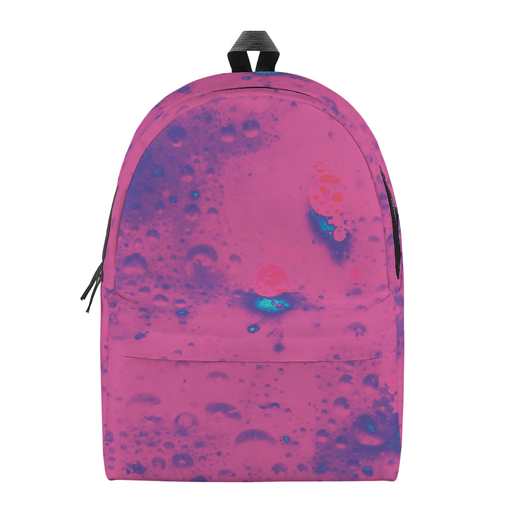 Pink And Blue Acid Melt Print Backpack