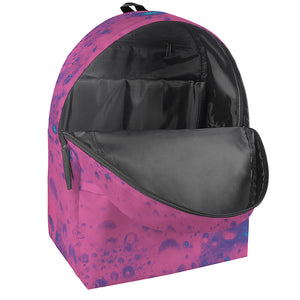 Pink And Blue Acid Melt Print Backpack