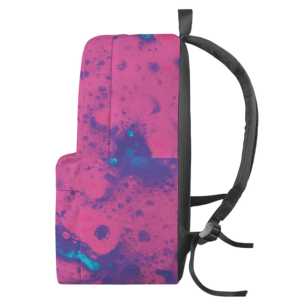 Pink And Blue Acid Melt Print Backpack