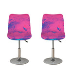 Pink And Blue Acid Melt Print Bar Stool Covers