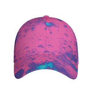 Pink And Blue Acid Melt Print Baseball Cap