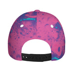 Pink And Blue Acid Melt Print Baseball Cap