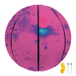 Pink And Blue Acid Melt Print Basketball