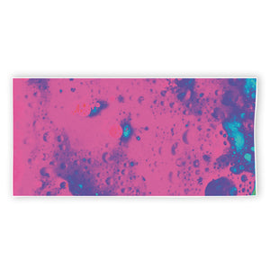 Pink And Blue Acid Melt Print Beach Towel