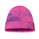 Pink And Blue Acid Melt Print Beanie