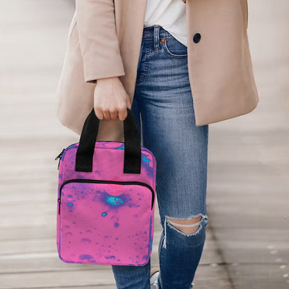 Pink And Blue Acid Melt Print Bible Tote Bag