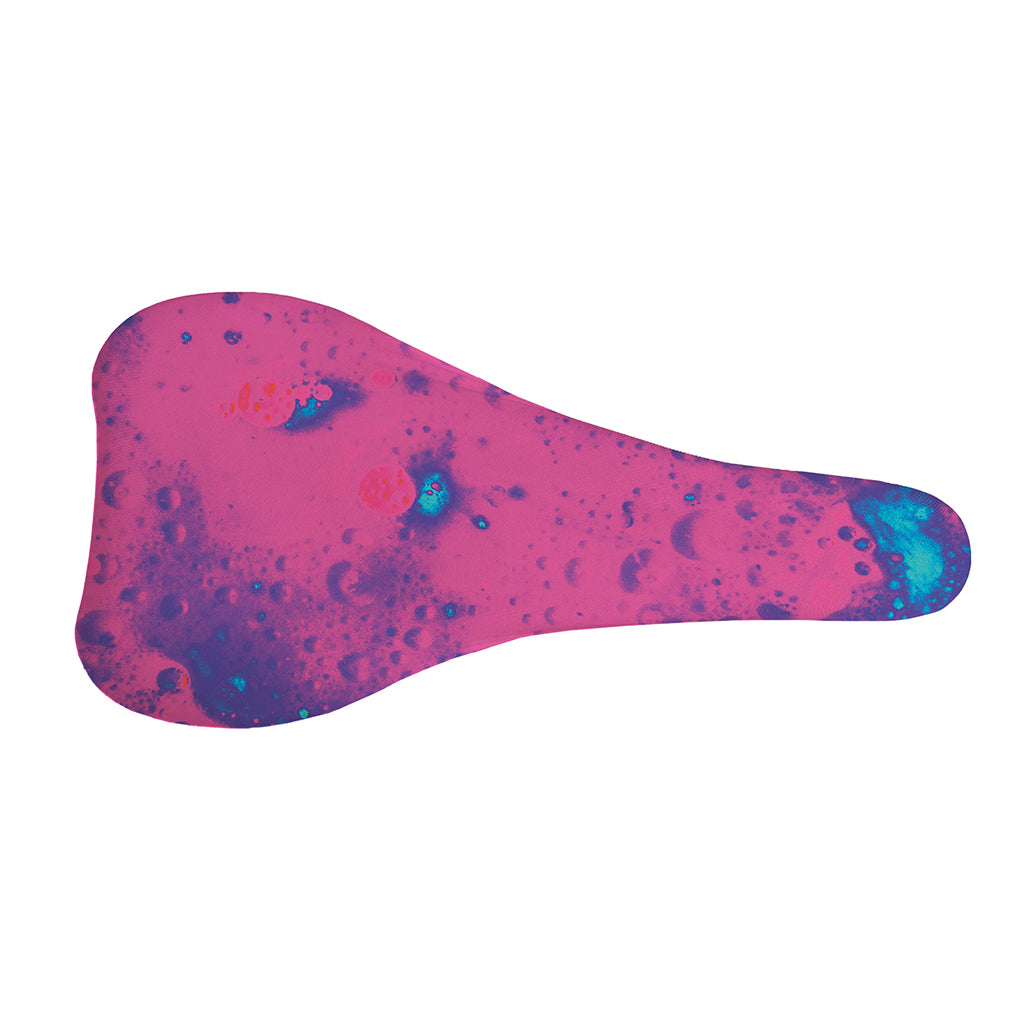 Pink And Blue Acid Melt Print Bicycle Seat Cover