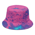 Pink And Blue Acid Melt Print Bucket Hat