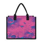 Pink And Blue Acid Melt Print Canvas Tote Bag