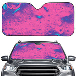 Pink And Blue Acid Melt Print Car Windshield Sun Shade