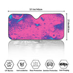 Pink And Blue Acid Melt Print Car Windshield Sun Shade