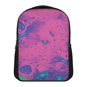 Pink And Blue Acid Melt Print Casual Backpack