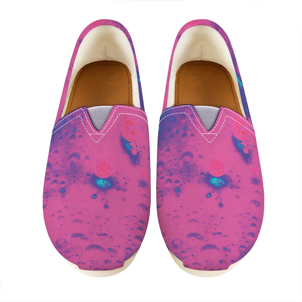 Pink And Blue Acid Melt Print Casual Shoes