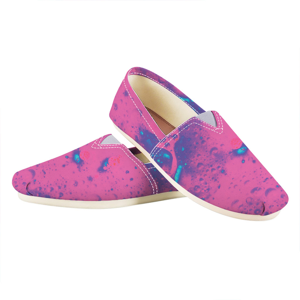 Pink And Blue Acid Melt Print Casual Shoes