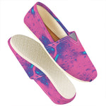 Pink And Blue Acid Melt Print Casual Shoes