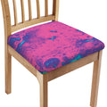 Pink And Blue Acid Melt Print Chair Cushion Cover