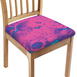 Pink And Blue Acid Melt Print Chair Cushion Cover