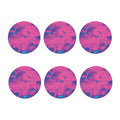 Pink And Blue Acid Melt Print Coaster Set