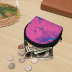 Pink And Blue Acid Melt Print Coin Purse