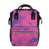 Pink And Blue Acid Melt Print Diaper Bag