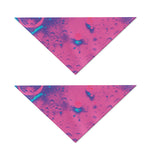 Pink And Blue Acid Melt Print Dog Bandana