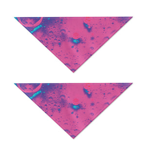 Pink And Blue Acid Melt Print Dog Bandana