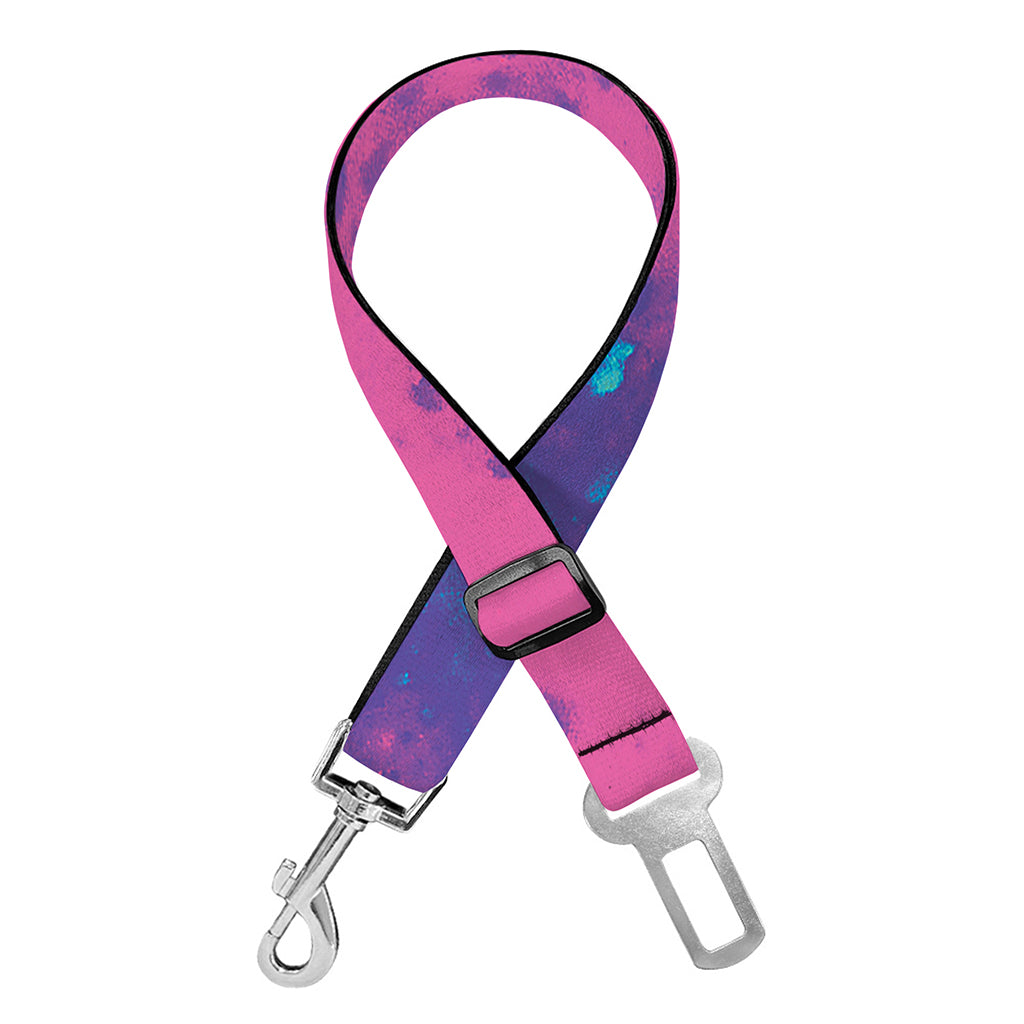 Pink And Blue Acid Melt Print Dog Seat Belt