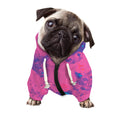 Pink And Blue Acid Melt Print Dog Zip Up Hoodie