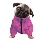 Pink And Blue Acid Melt Print Dog Zip Up Jacket