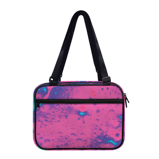 Pink And Blue Acid Melt Print Double Strap Bible Bag