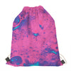 Pink And Blue Acid Melt Print Drawstring Bag