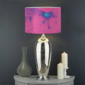 Pink And Blue Acid Melt Print Drum Lamp Shade
