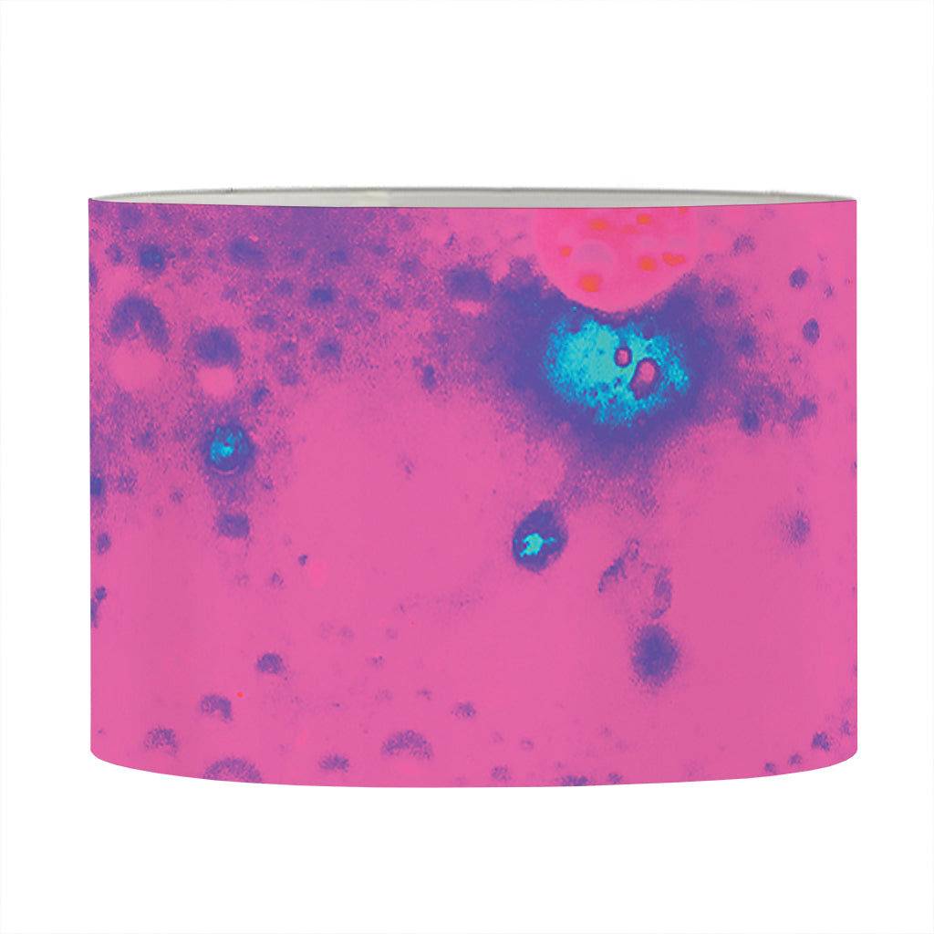 Pink And Blue Acid Melt Print Drum Lamp Shade