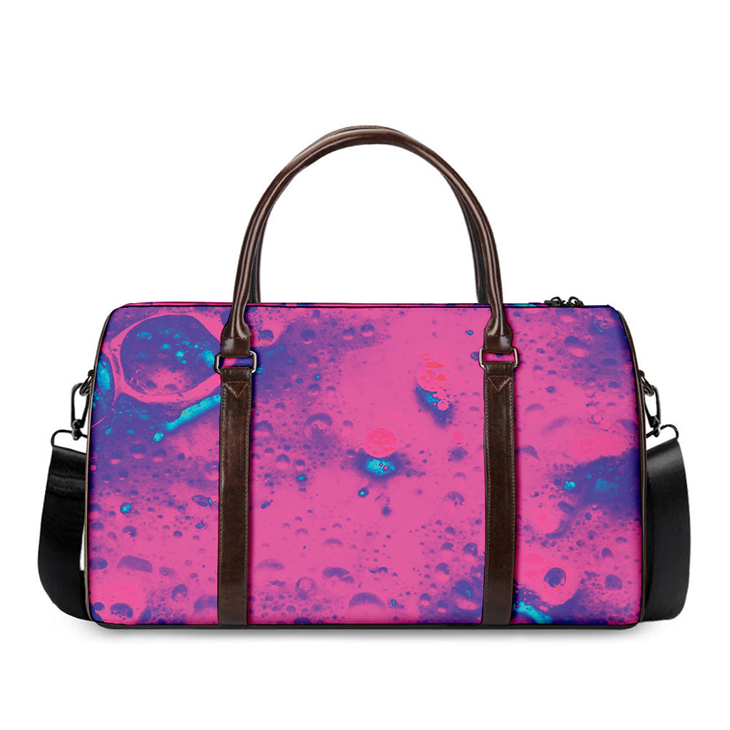 Pink And Blue Acid Melt Print Duffle Bag