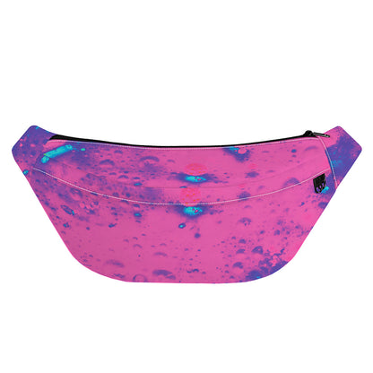 Pink And Blue Acid Melt Print Fanny Pack