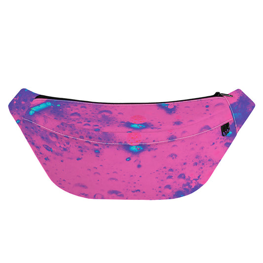 Pink And Blue Acid Melt Print Fanny Pack