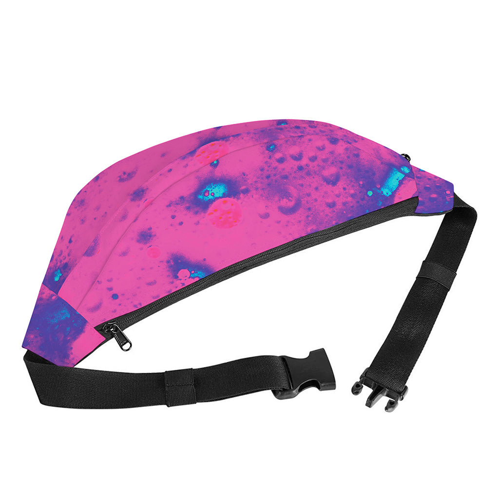 Pink And Blue Acid Melt Print Fanny Pack